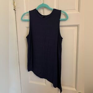 Athleta side tie tank navy blue size small